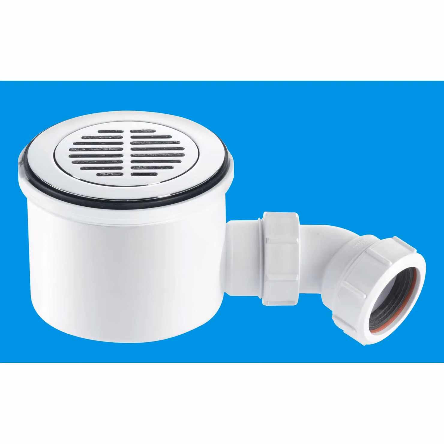 McAlpine ST90CPB-S-HP2 1.5" 90mm Round High Flow Shower Trap in White – 2