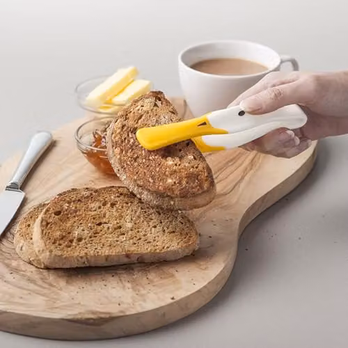 Zeal Silicone Duck Toast Tongs in White – 2