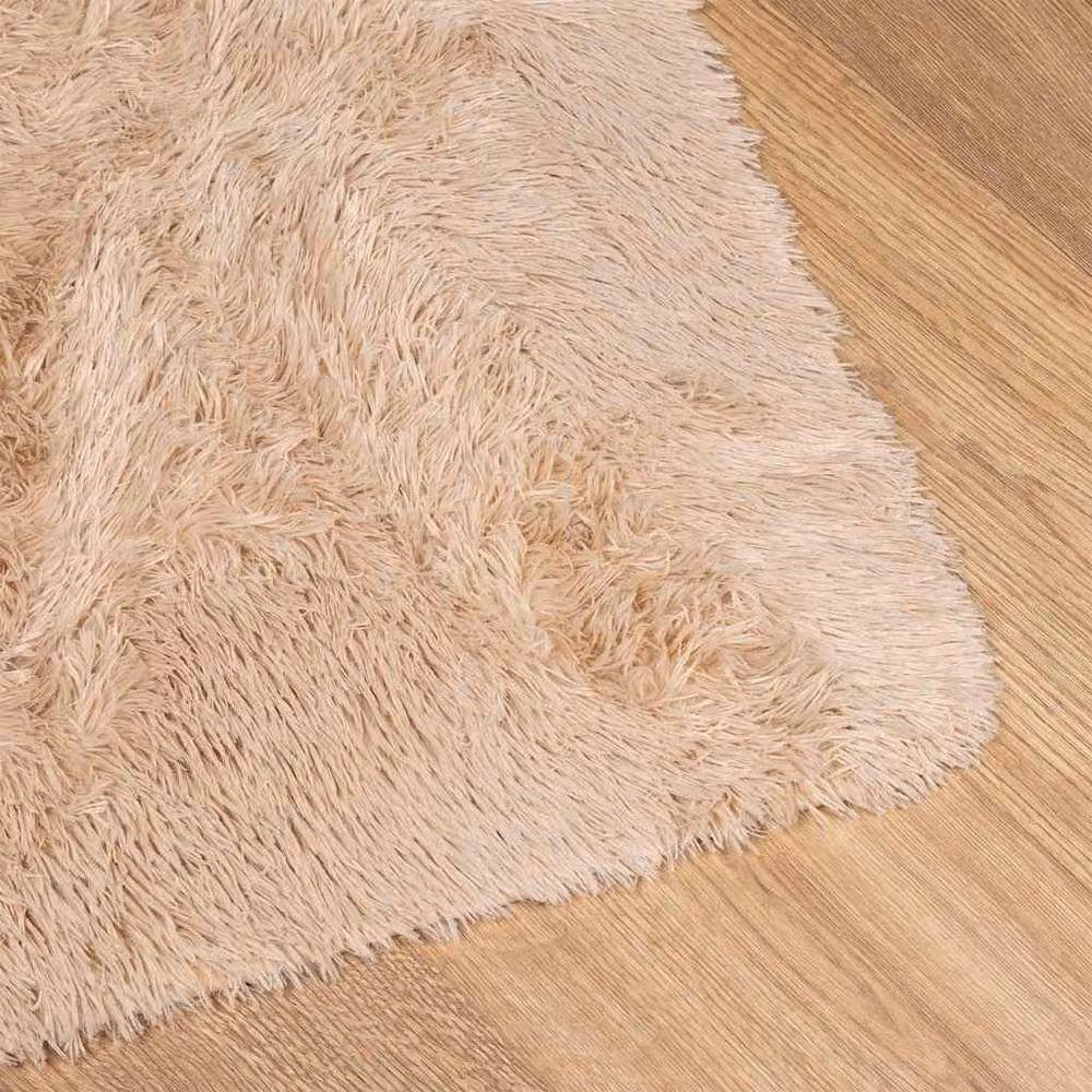 Berkfield Home Navarra Shaggy High Pile Rug, Beige, W: 120 cm, L: 170 cm