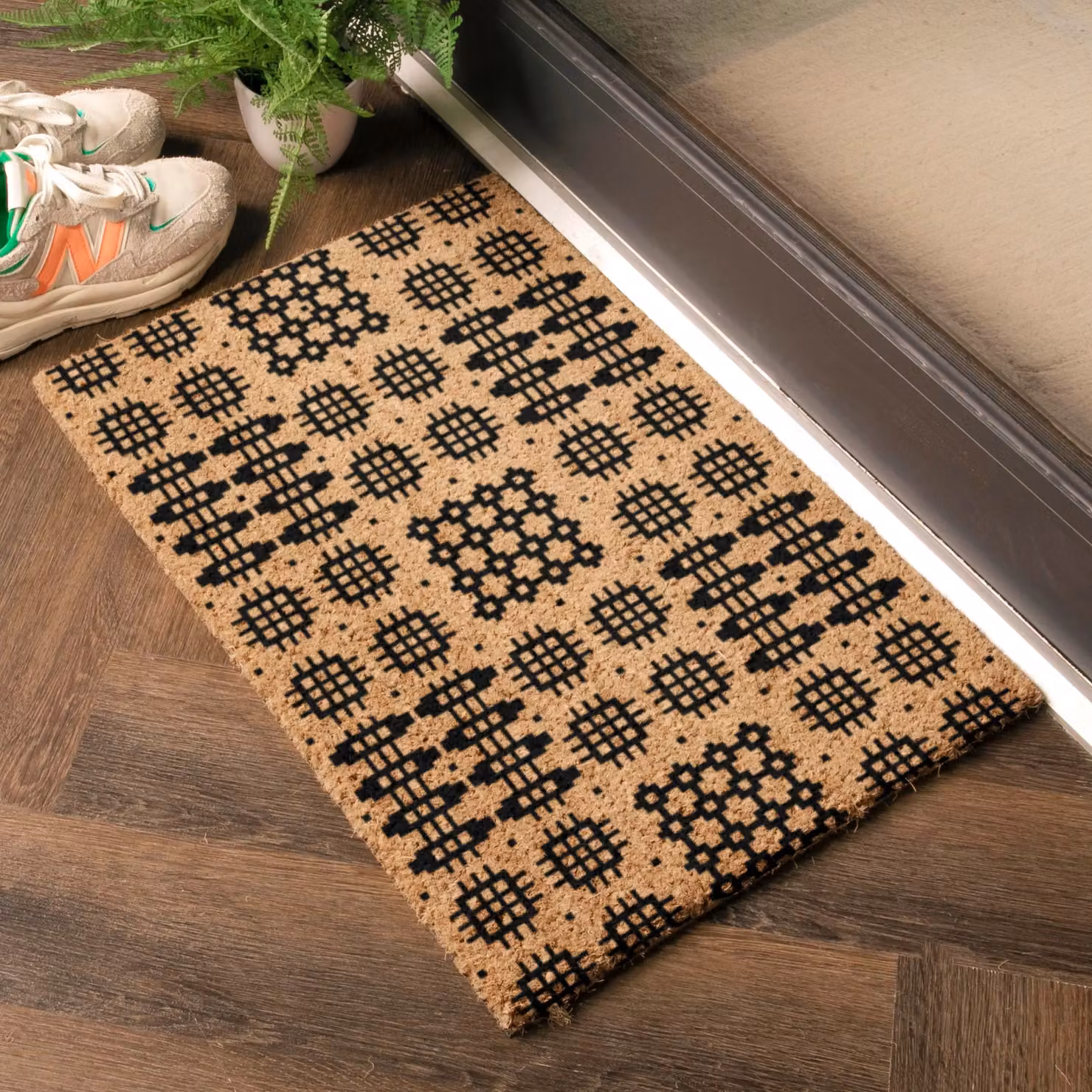 Artsy Mats Welsh Tapestry Pattern Coir Doormat, Brown, W: 60 cm, D: 40 cm – 2