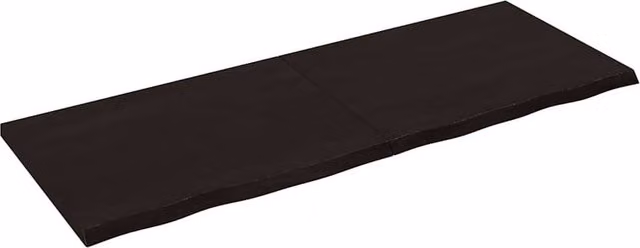 Berkfield Home Solid Oak Table Top in Dark Grey, W: 160 cm, D: 60 cm – 1