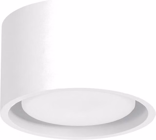 Sollux Lighting minimalist round ceiling lamp in white, W/D/H: 6 x 10 x 10 cm