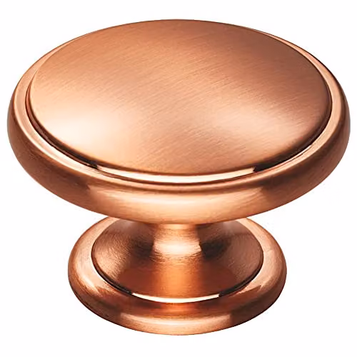 Loops Ring Domed Cupboard Door Knob in Satin Copper