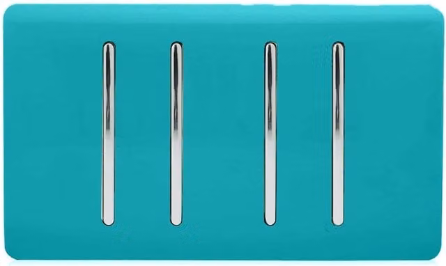 Trendi Petrol Blue Flush Mains Light Switch – 1