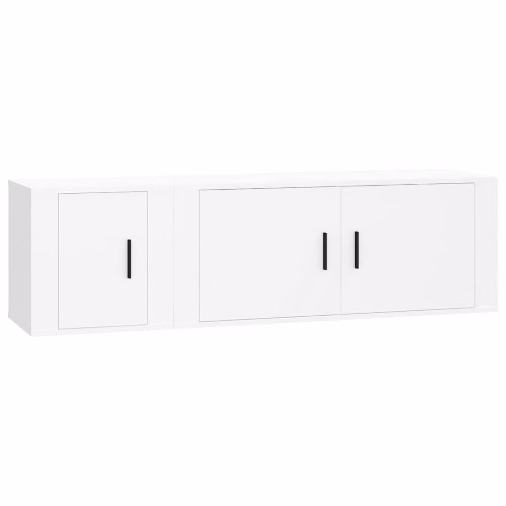 Berkfield Home Classic 2 Piece TV Cabinet Set in White Matt MDF – 3