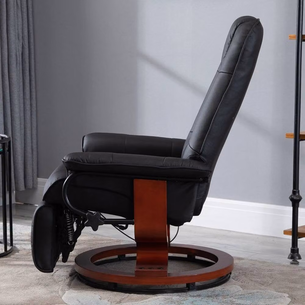 FORGEVIO Ergonomic Office Recliner Sofa Chair in Black PU Leather – 5