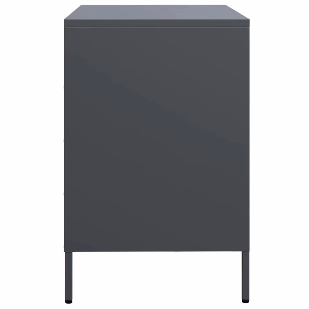 Berkfield Home Anthracite Sideboard in Cold-rolled Steel, W/D/H: 68 x 39 x 58.5 cm – 3