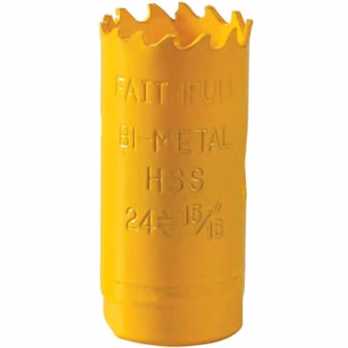 Faithfull Bimetal Cobalt Hole Saw, 24mm, Yellow – 1