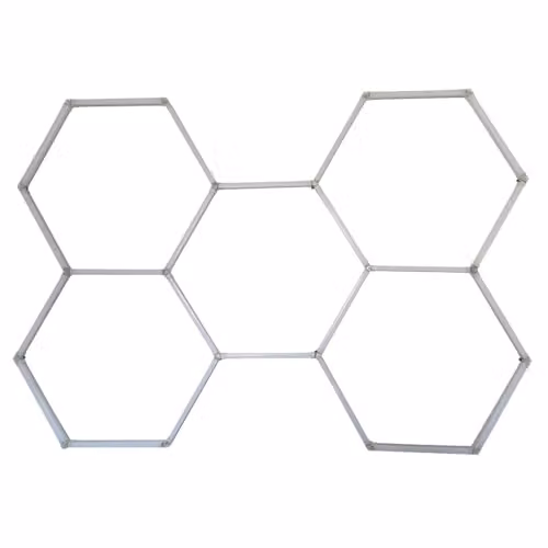 ENER-J 160W Hexagon LED Ceiling Light in White with CCT Switchable Colour Temperature for Garage and Workshop