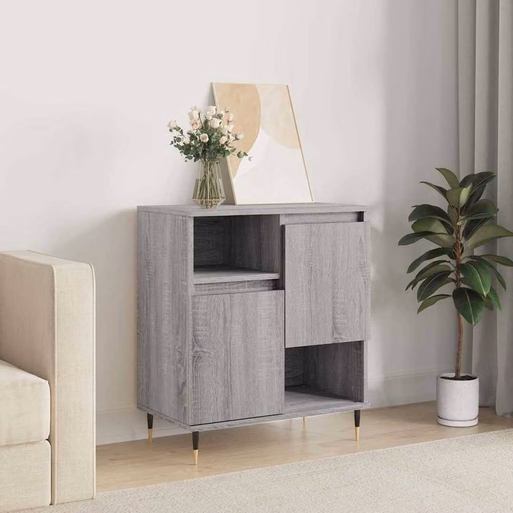Berkfield Home Grey Sonoma Sideboard, W/D/H: 60 x 35 x 70 cm – 2