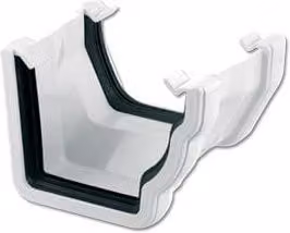 FloPlast White PVC Square to Ogee Right Hand Gutter Adaptor