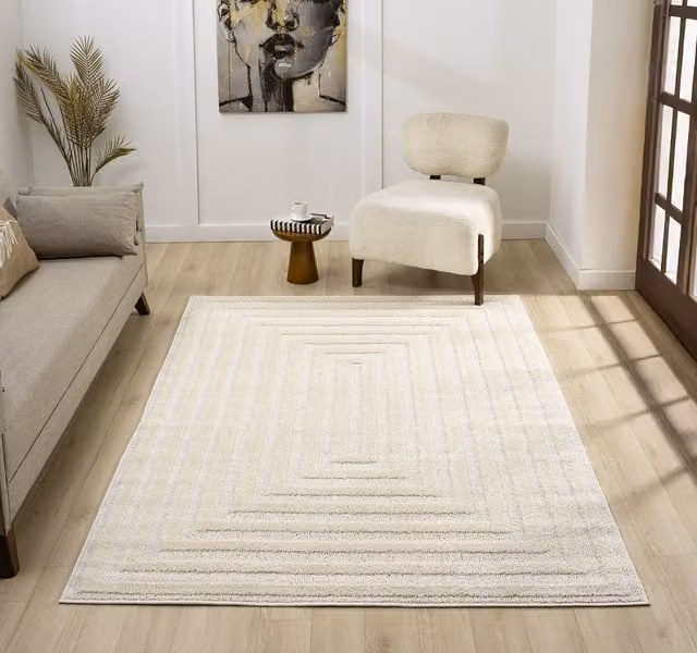 Desire Rugs Isabella Geometric Hallway Runner Rug, Beige, W: 60 cm, L: 220 cm