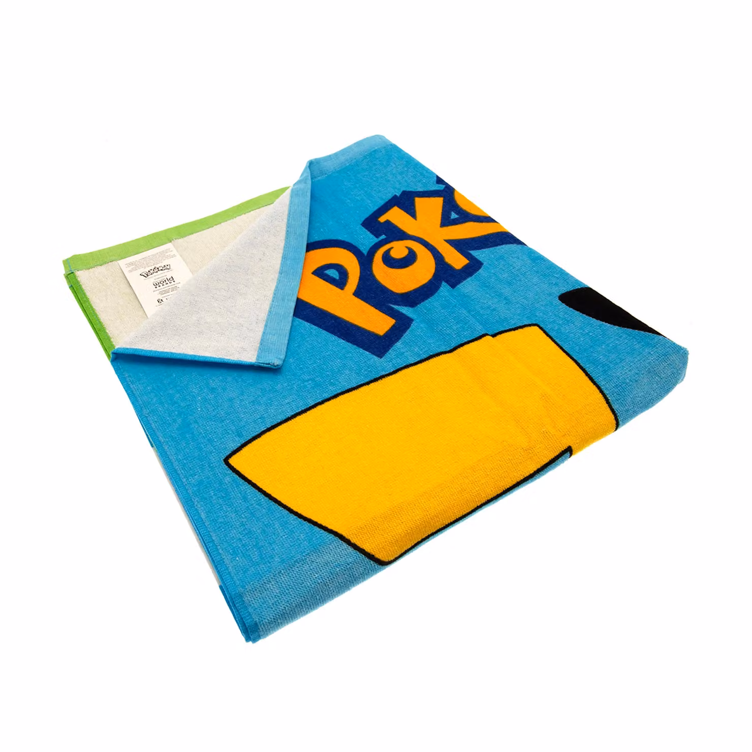 Pokemon Pikachu Logo Fluffy Cotton Terry Velour Towel, Multicolour, W: 70 cm, H: 140 cm – 2