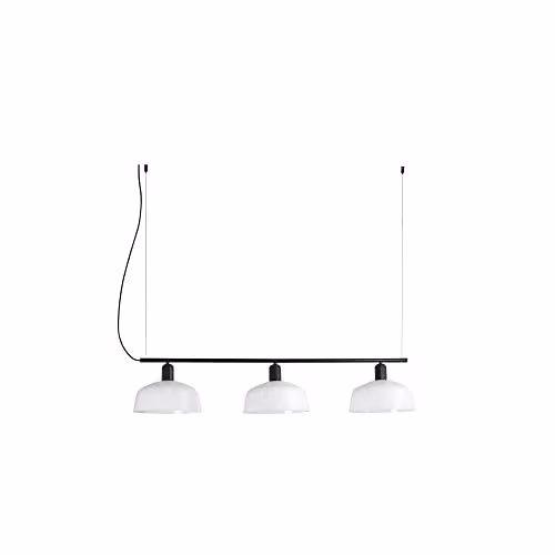 Netlighting Tatawin Medium White Linear Bar Pendant Lamp in Black – 1