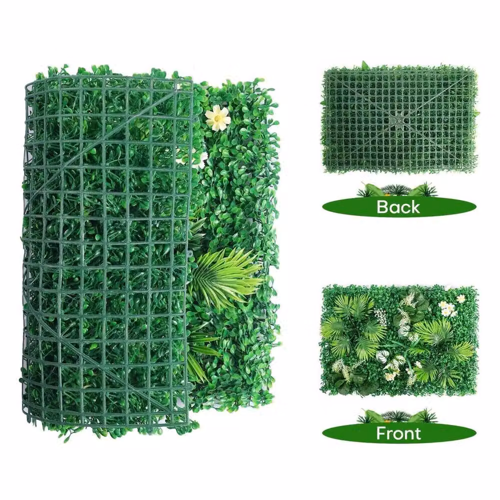 SPETLEK Artificial Plant Wall Mat Greenery Fence, Green, W: 60 cm, H: 40 cm – 3
