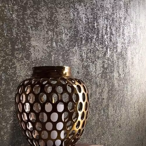 Galerie Abstract Industrial Effects Brown and Gold Textured Non-Woven Wallpaper
