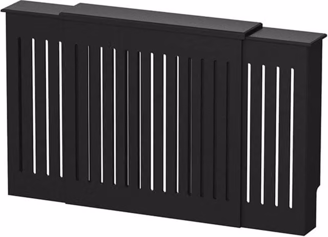 FORGEVIO Extendable Radiator Cover Cabinet in Matt Black
