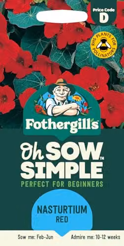 Mr Fothergill's Oh Sow Simple Red Nasturtium Flower Seeds – 1
