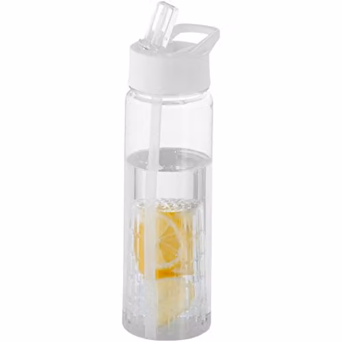 Bullet Tutti Frutti Bottle With Infuser in Transparent and White, 740 ml