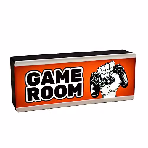 Echo Three LED Light Up Game Room Sign in Red, Black and Multicolour – 2