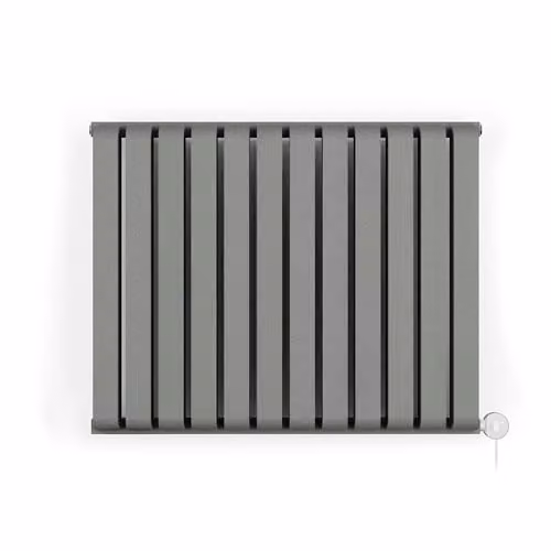 Terma Warp Room E Electric Radiator with Wifi, Salt n Pepper Grey, H: 63.0 cm, W: 78.5 cm – 2