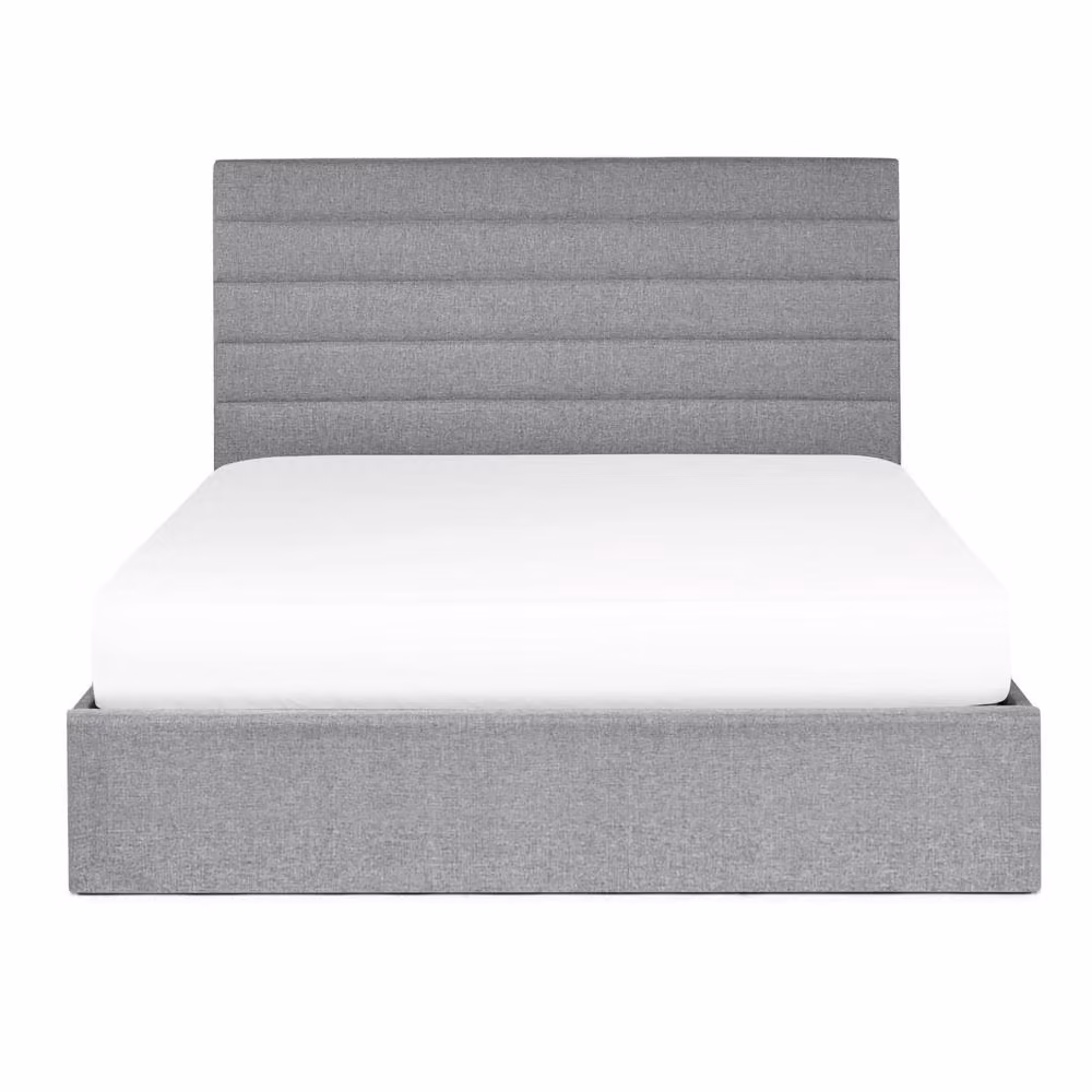 Cheshire Slate Grey Upholstered Ottoman Storage Bed - Double (Width: 135 cm) – 3