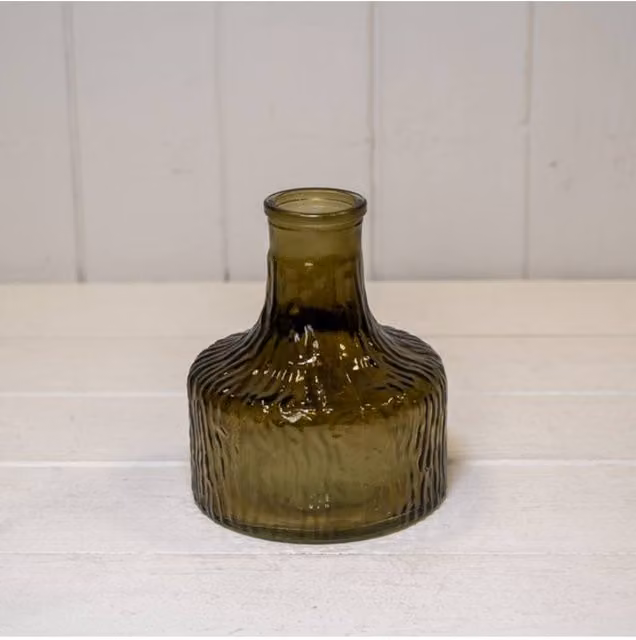 KDMD Green Abstract Decorative Glass Tabletop Bottle