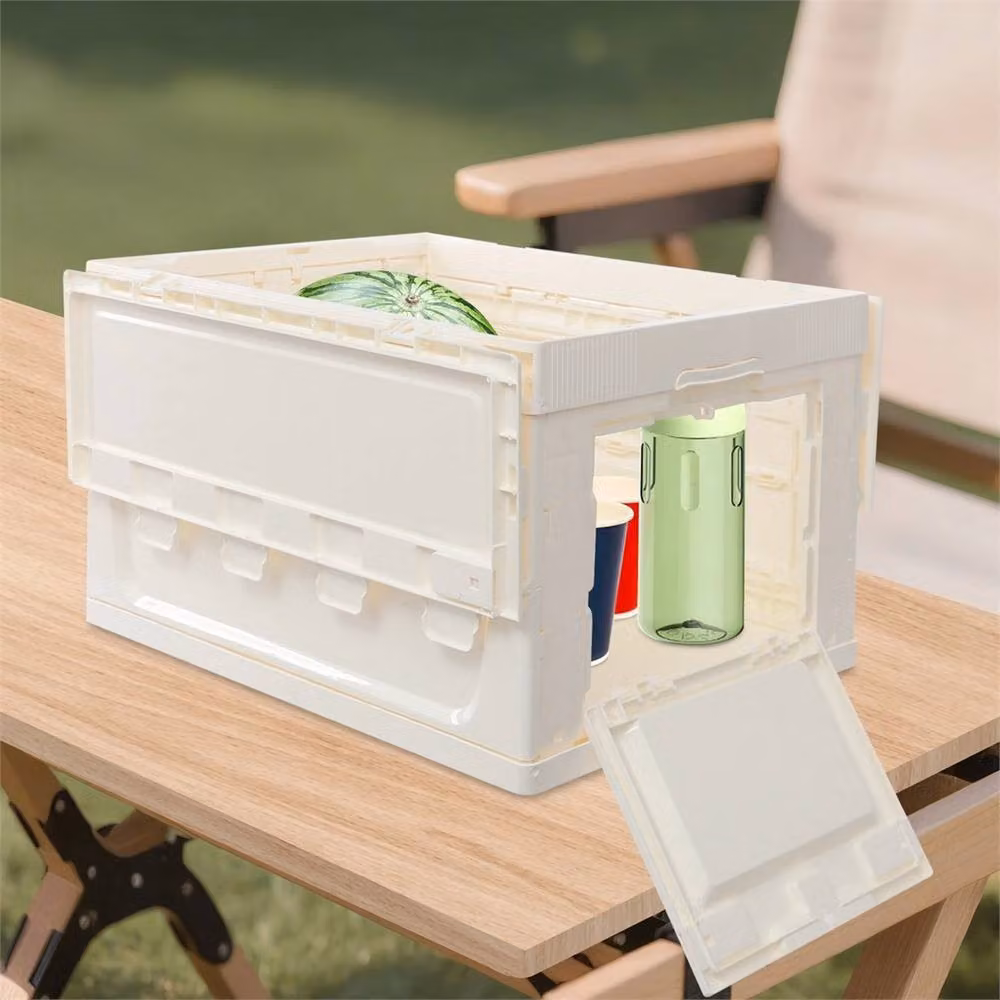 Havendro Foldable Camping Storage Box, 65L, Beige and White – 2