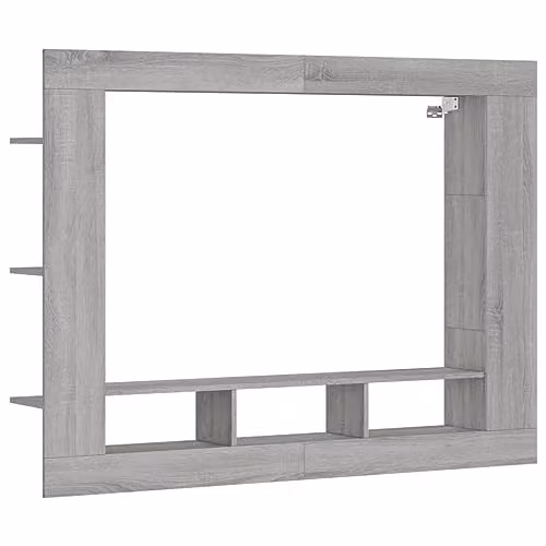 vidaXL Modern Grey Sonoma TV Cabinet in Engineered Wood W: 152 cm, D: 22 cm, H: 113 cm – 1