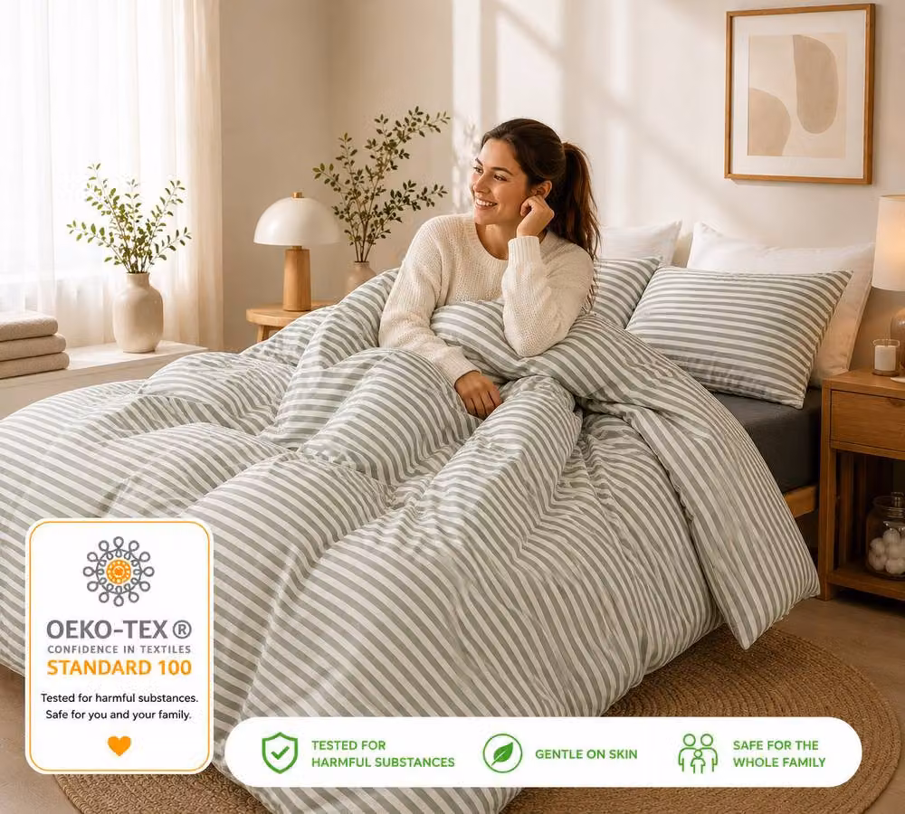 Grace Reversible Microfibre Duvet Cover and Pillowcase Set in Grey, Single, 90 x 200 cm – 3