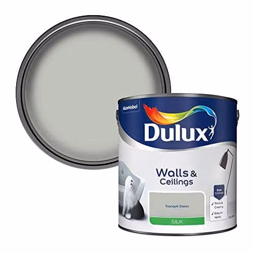 Dulux Tranquil Dawn Silk Emulsion Paint, Grey, 2.5 l