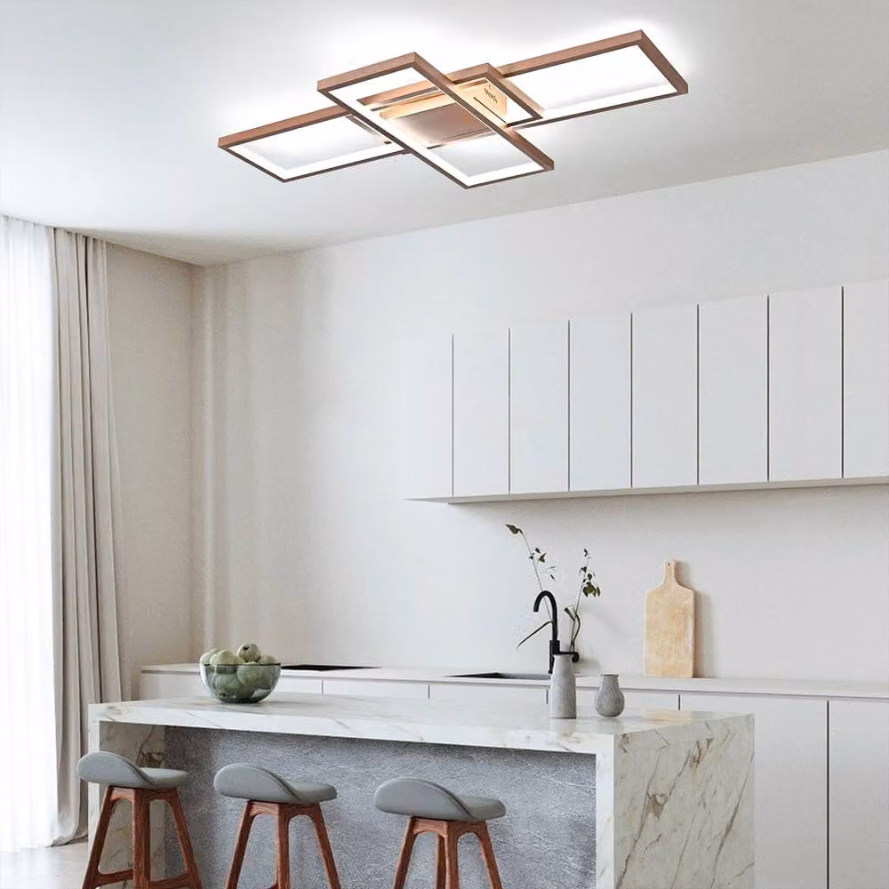 Garwarm 50W Dimmable LED Ceiling Light with Remote Control in Gold – 3