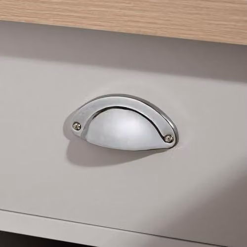 Birlea Highgate 1 Drawer Lamp Table in Grey and Oak – 4