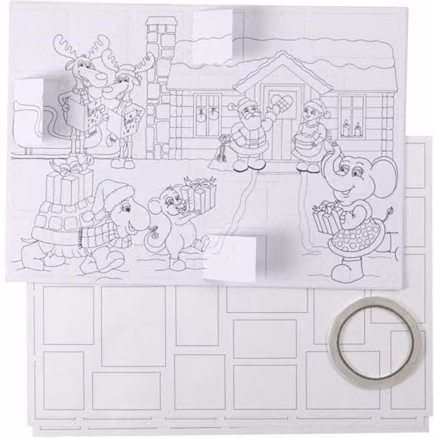 KDMD DIY Christmas Calendar 2 Pack in White