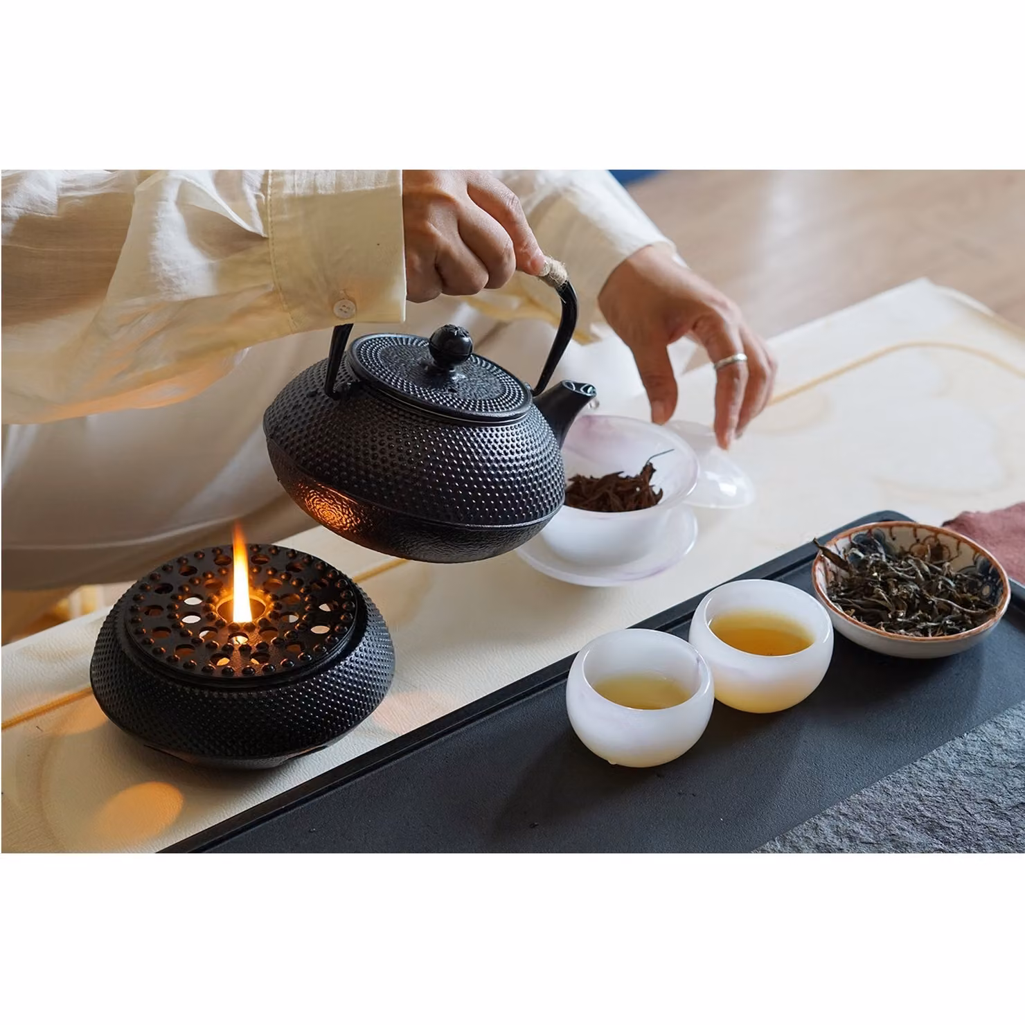 Gr8 Home Black Cast Iron Japanese Tetsubin Teapot Warmer Stove and Tea Kettle Holder – 2
