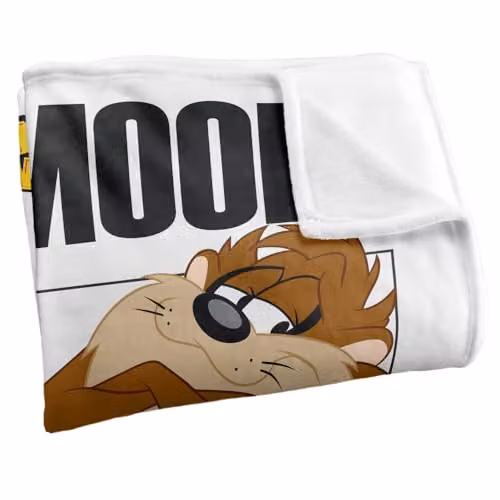LOGOVISION Looney Tunes Taz Daily Moods Super Soft Fleece Throw Blanket, Multicolour, W: 152 cm, D: 127 cm – 2