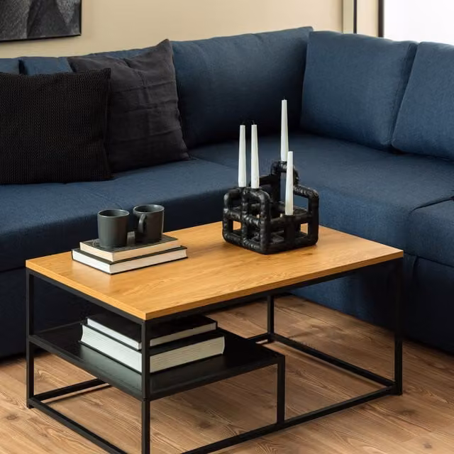 Furniture To Go Gila Coffee Table with Open Shelf in Wild Oak