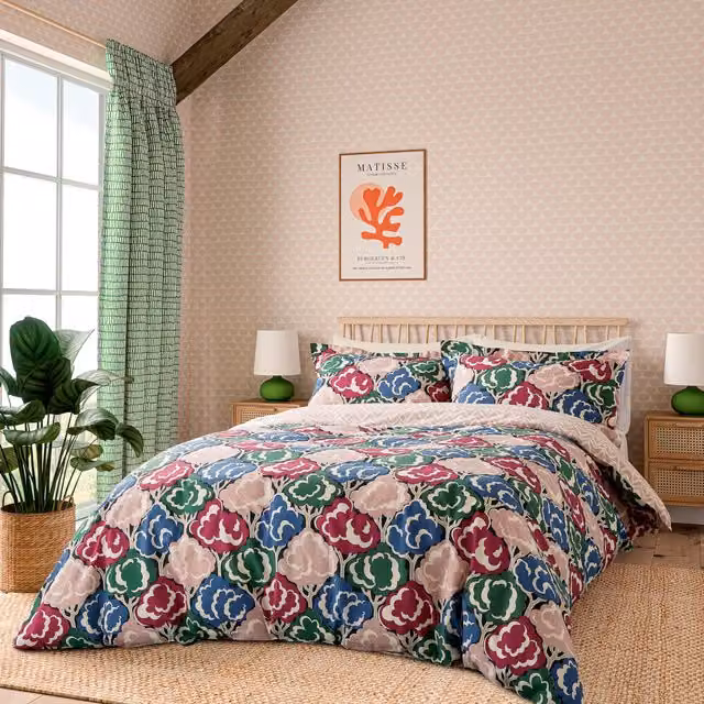 Scion Willow Tree Cotton Duvet Cover and Pillowcase Set, Multicolour, W: 90 cm, L: 200 cm