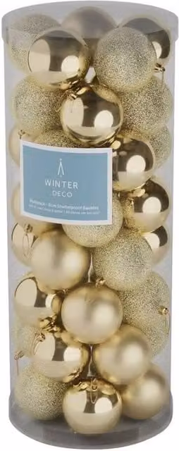 KDMD 48 Champagne Baubles in Light Sand, 8 cm Diameter