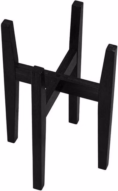 VOGREX Black Wooden Detachable Telescopic Plant Display Stand – 1