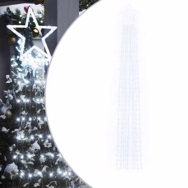 Berkfield Home Christmas Tree Lights with 320 Cold White LEDs, 335 cm – 1