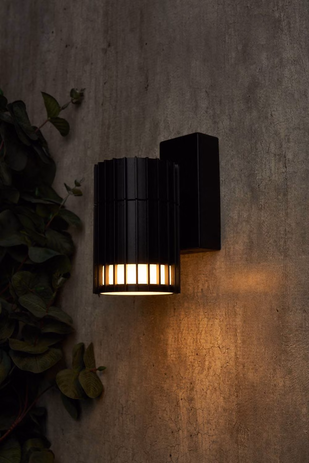 BHS Lighting Zeb Modern Black Metal Outdoor Wall Light with Downlighting and IP65 Rating – 3