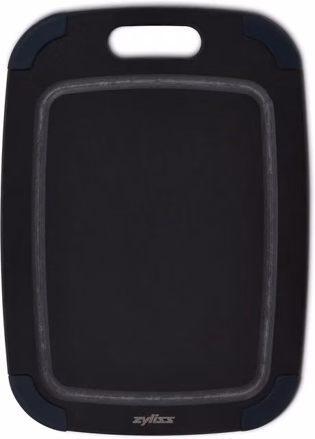 Zyliss Small Rectangular Wooden Fibre Chopping Board in Black with Non-Slip Feet and Juice Groove – 6