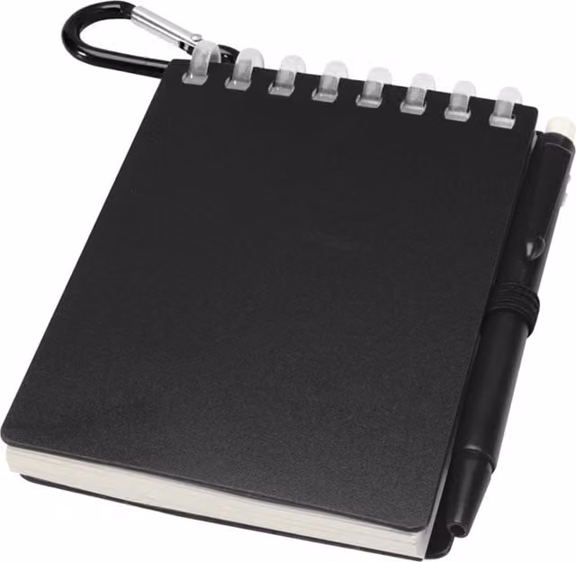 Floso Lig Mini Notebook with Pen in Black