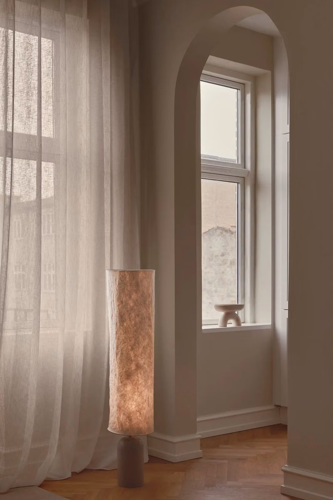 Nordlux Talli Floor Lamp in Brown with Tyvek Shade and E27 Socket – 3