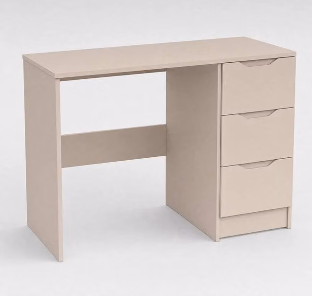Havendro Matt Putty 3 Drawer Vanity Dressing Table in Beige