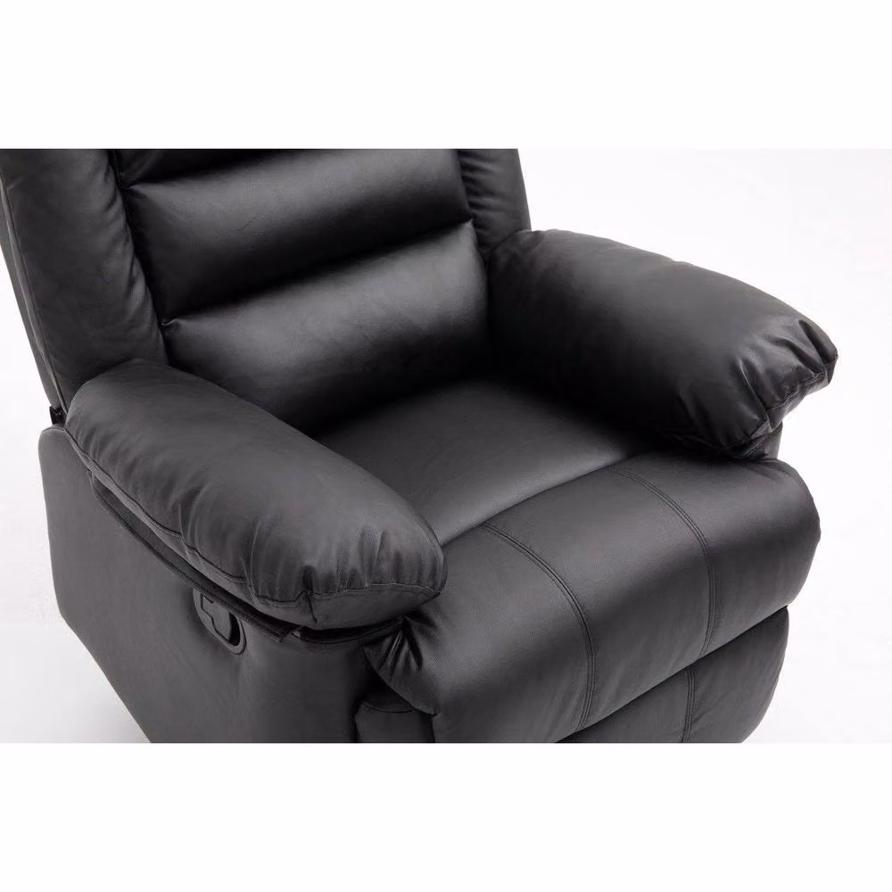 LUXURY LIFE Loxley Black Leather Recliner Armchair – 3