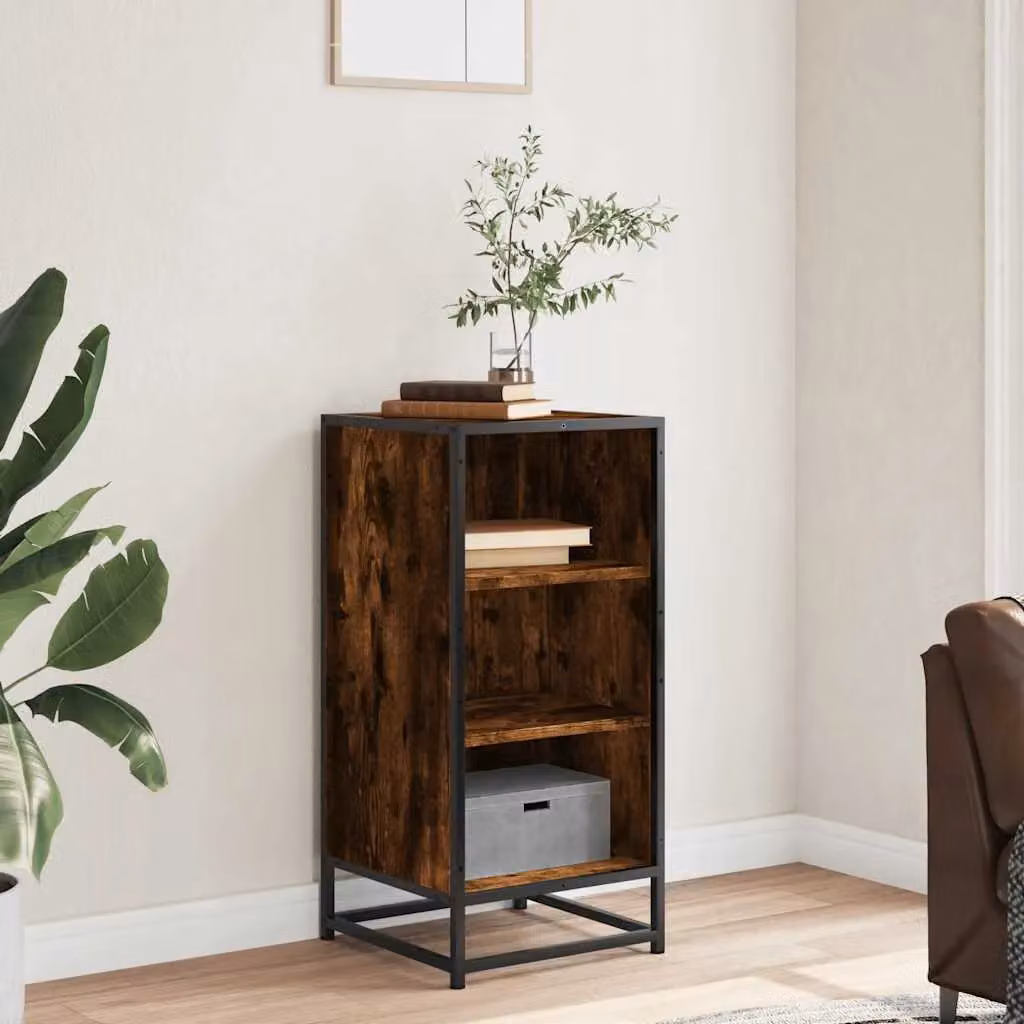 Berkfield Home Smoked Oak Sideboard in Brown, W/D/H: 35.5 x 35 x 76 cm – 3