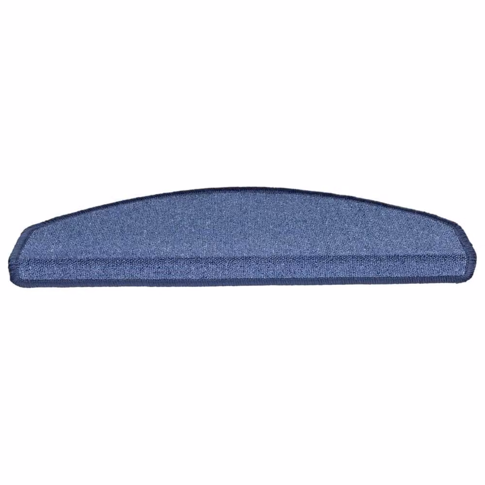 Berkfield Home Decorative Blue Stair Tread Carpet, 15 Piece Set, W: 65 cm, D: 24 cm, H: 4 cm – 3