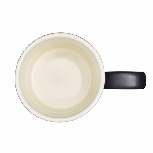 Cooks Professional Set of 4 Black Stoneware Mugs, 350ml Capacity – 4